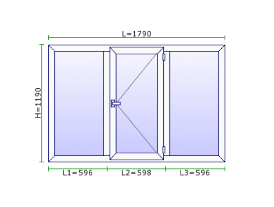 OPTIMALINE 4K ALB 179X119 DESCHIDERE BATANTA
